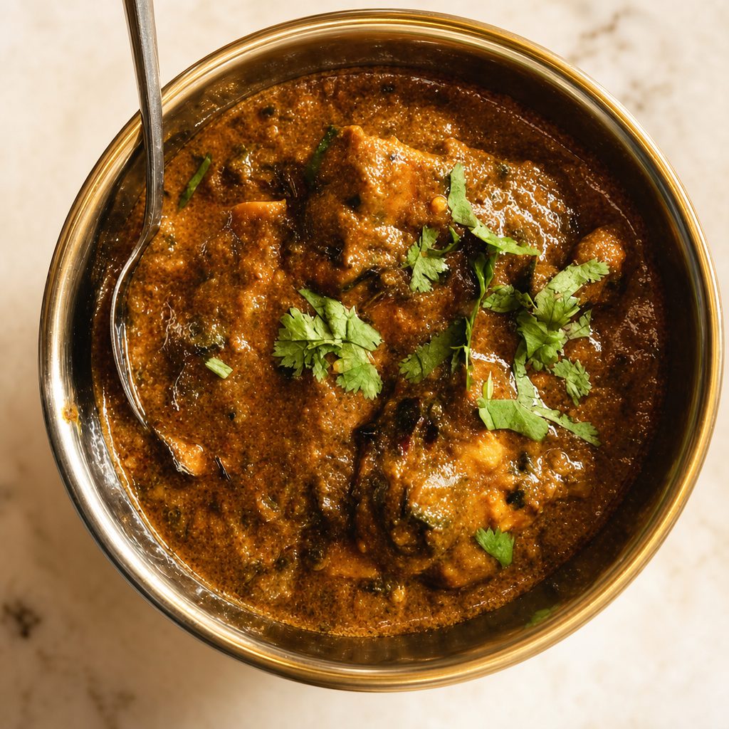 Gongura Chicken Curry (Medium, Thigh Meat).